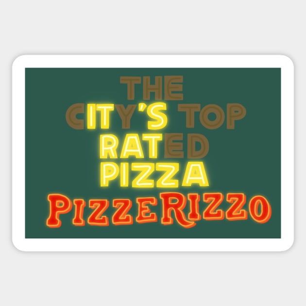 PizzeRizzo: It’s Rat Pizza Sticker by jasmineclarino